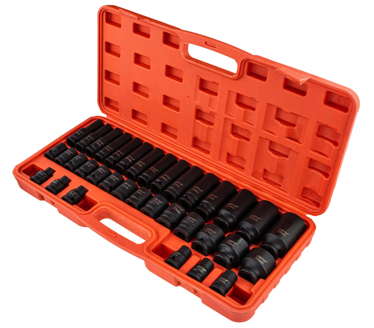 Набір торцевих ударних головок 1/2" (8-32 мм) CR-MO 35 од. Vorfal V08121, фото 1