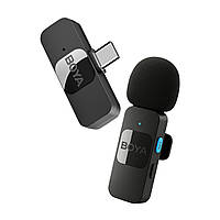 Професійний бездротовий петличний мікрофон Boya BY-V10 Type-C петличка для телефона