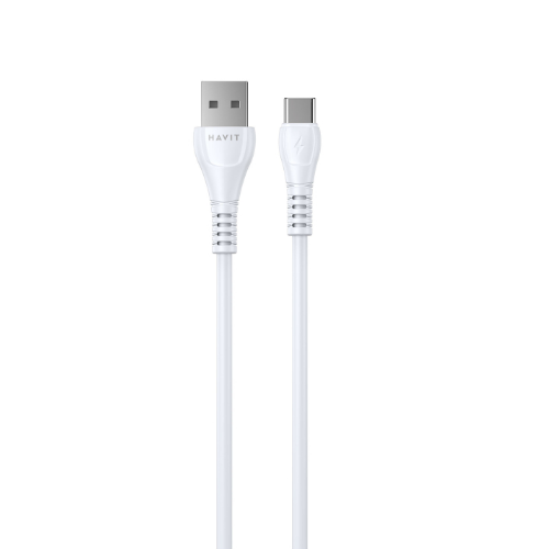 Кабель USB Type-C Havit HV-CB642C 1.8m 2,1А 1,8 м білий, фото 1