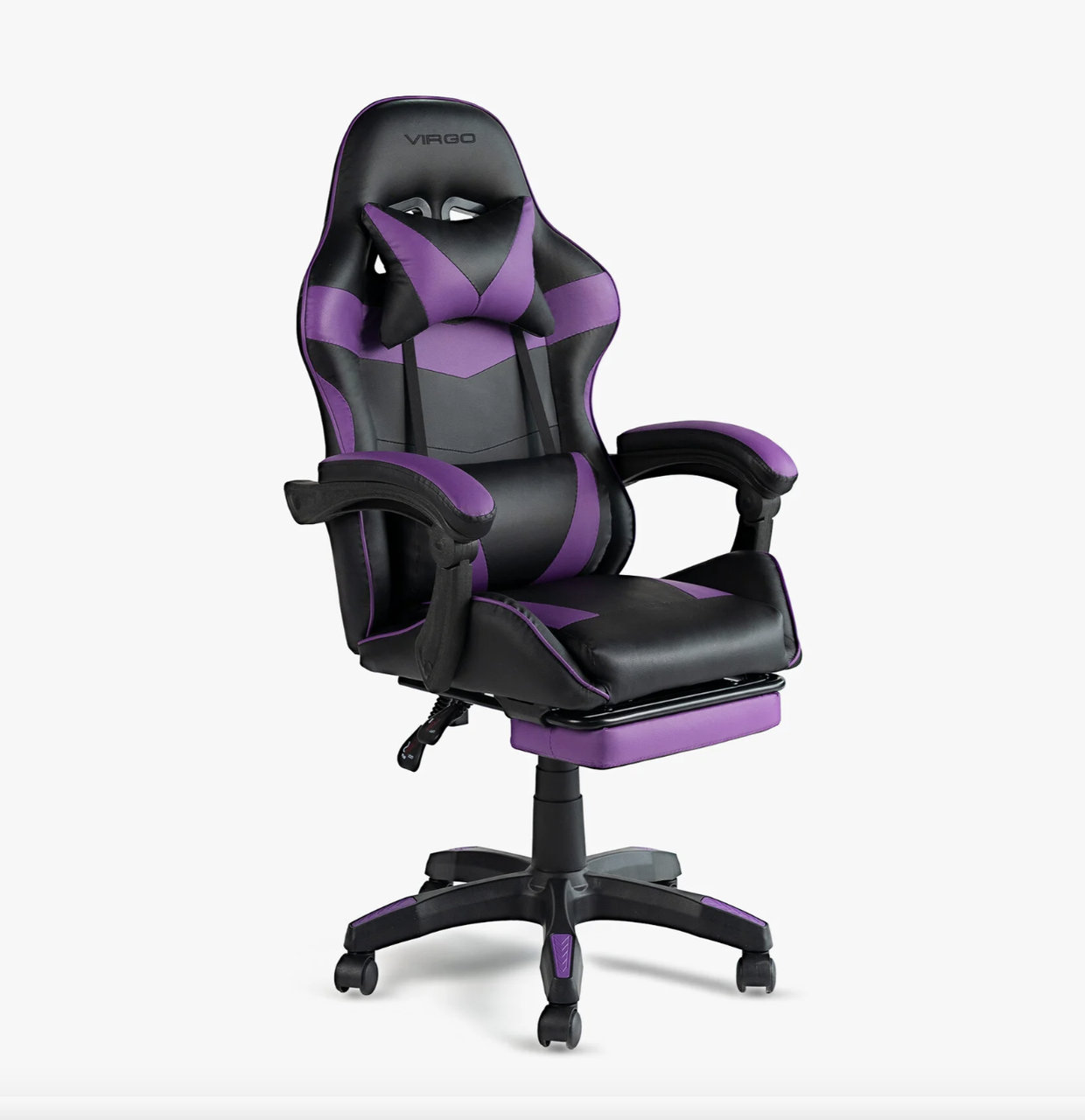 Ігрове комп'ютерне крісло еко шкіра Фіолетове, фото 1