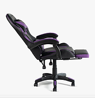 Ігрове комп'ютерне крісло еко шкіра Фіолетове, фото 3