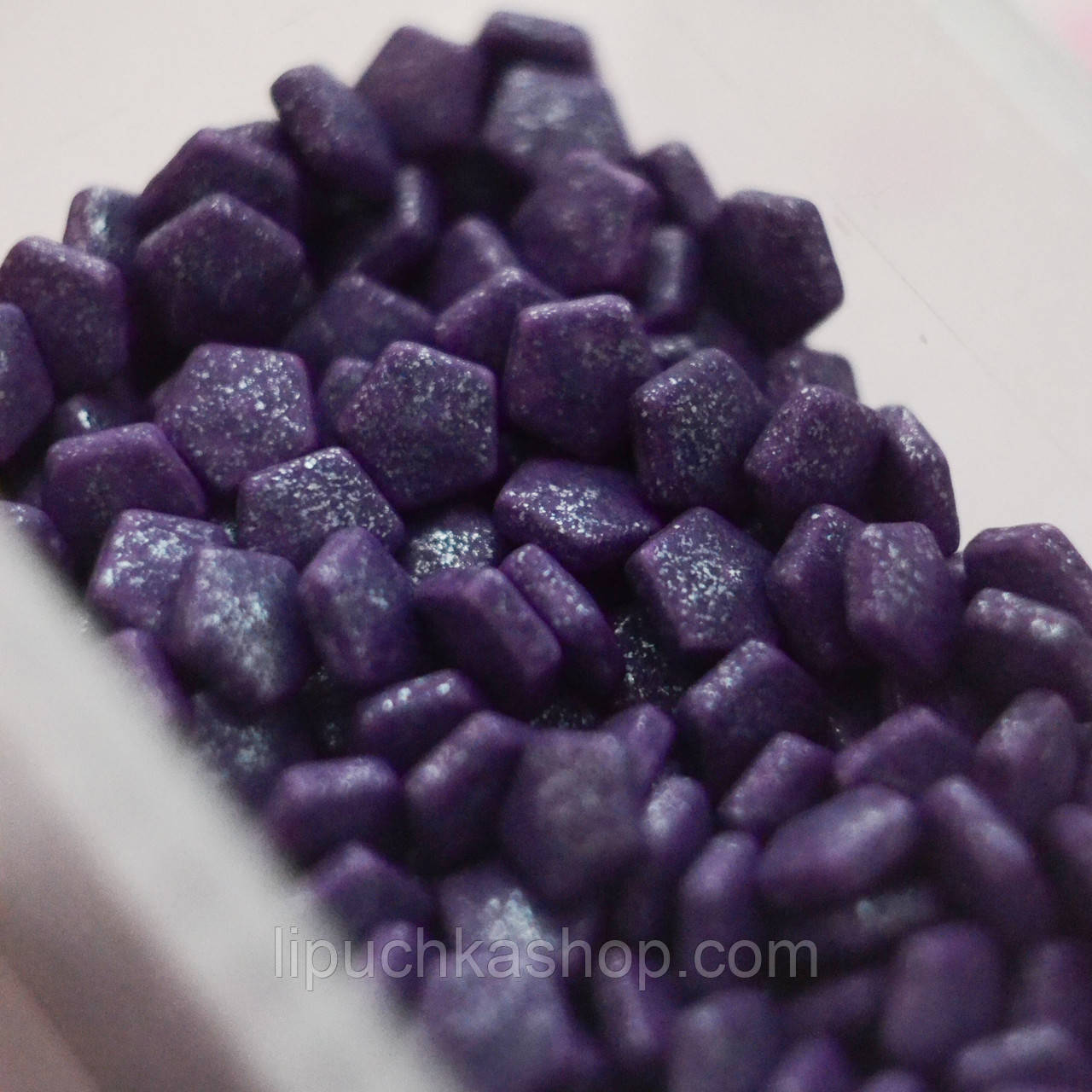 Посипка кондитерська Melanka "Діаманти фіолетові 14 мм" 25 гр., фото 1