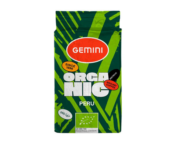Gemini Organic Peru filter кава мелена 250 г, фото 1