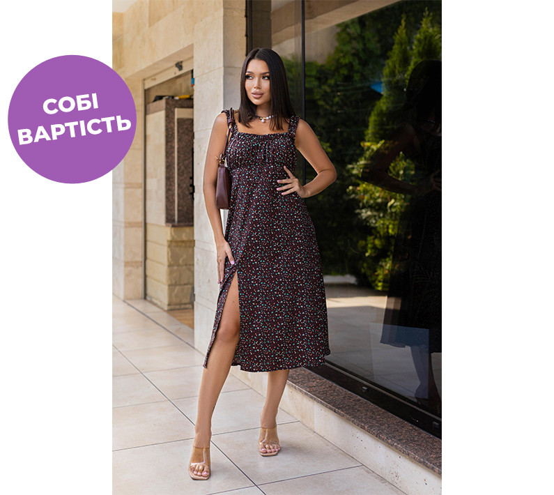 Літнє жіноче плаття міді "Bella" Норма, фото 1