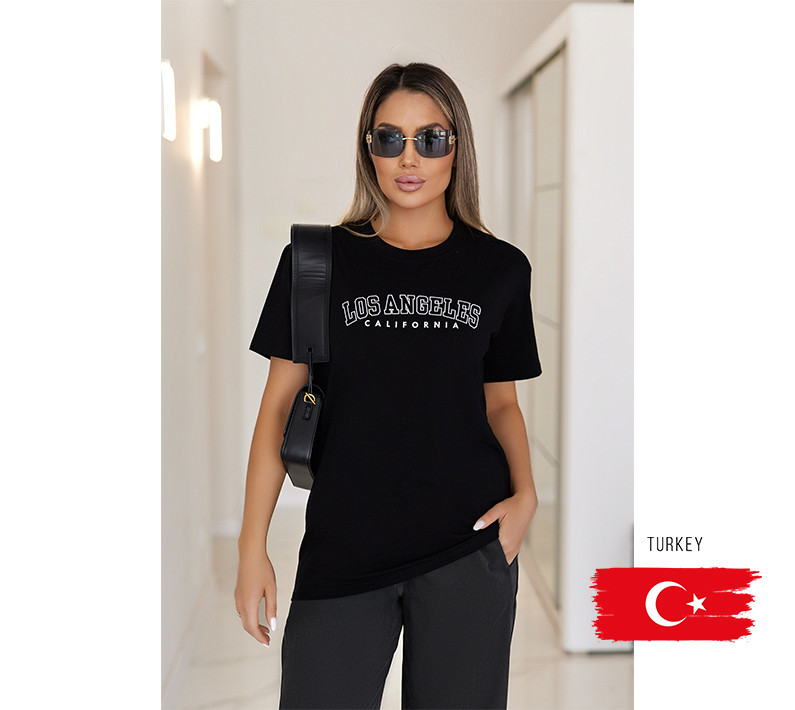 Футболка жіноча вільного крою "LaLaLand" Норма та батал, фото 1