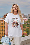 Жіноча стильна футболка Labubu "Monsters" Норма та батал, фото 5