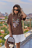 Жіноча футболка з ефектом тай-дай Labubu "Pirate" (Туреччина) Норма та батал, фото 6