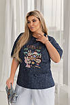 Жіноча футболка з ефектом тай-дай Labubu "Pirate" (Туреччина) Норма та батал, фото 8