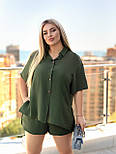 Костюм жіночий шорти та сорочка "Costa" Батал, фото 5