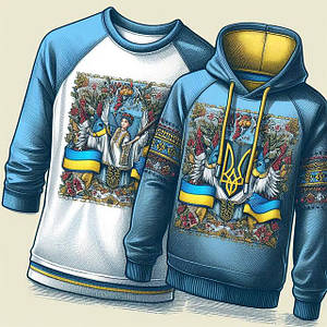 Патріотичні реглани, худі та толстовки з українськими мотивами з вишивкою Чоловічі, Жіночі