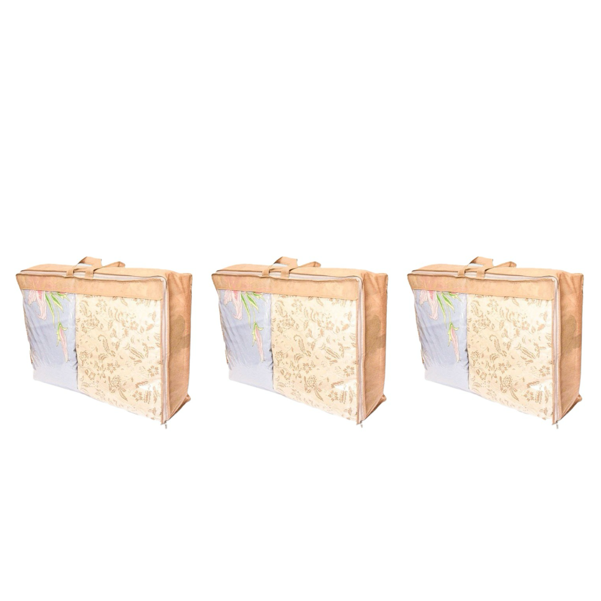 Набір сумок-органайзерів для речей ORGANIZE М 3 шт Бежевий, фото 1