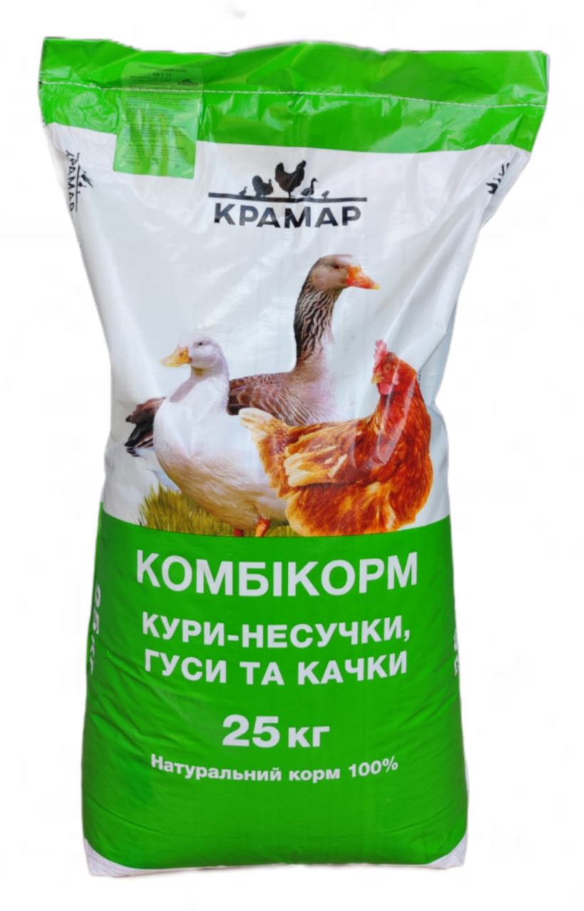 Комбікорм для кур-несушок Крамар ПК 1-25 (з 48 тижня), фото 1