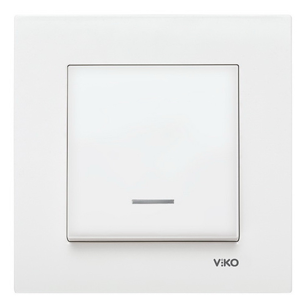Вимикач з підсвіткою Viko Karre білий, фото 1
