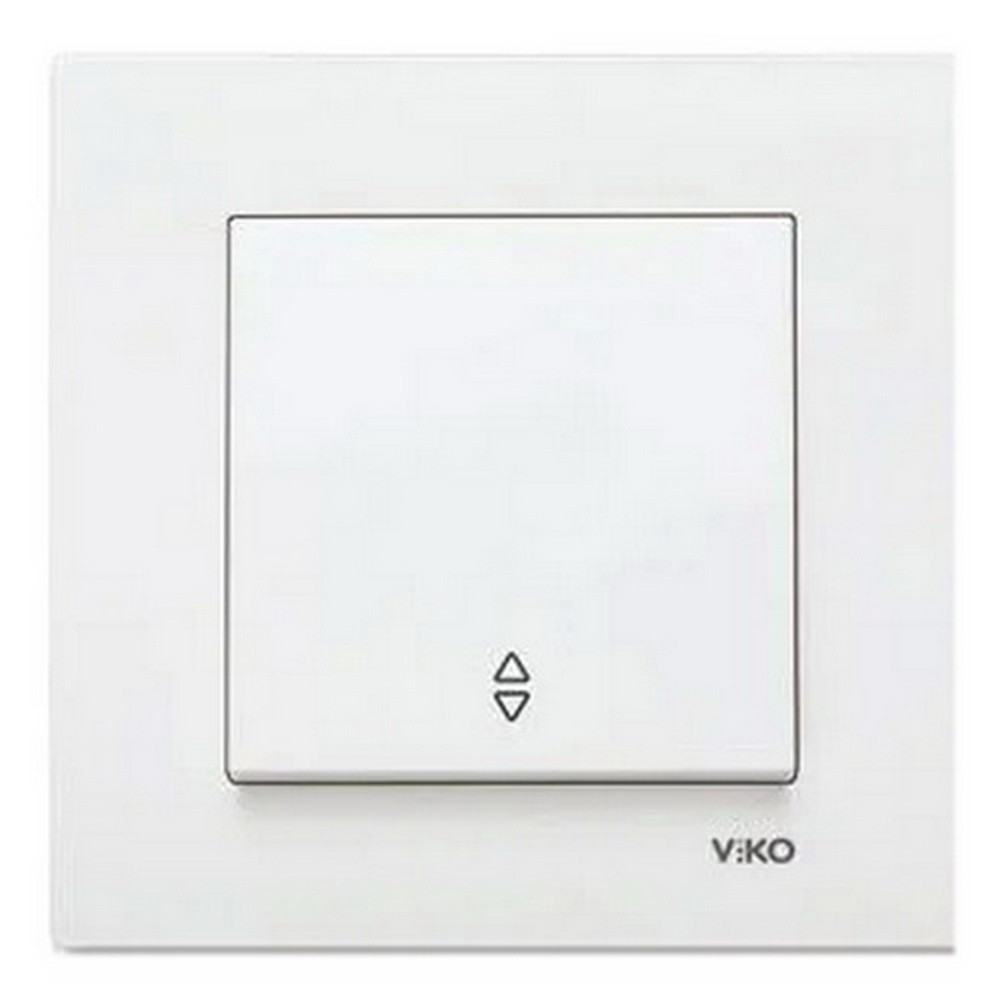 Вимикач одноклавішний прохідний Viko Karre білий, фото 1