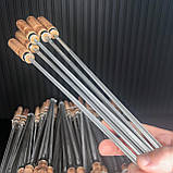 Шампур тригранний Д9 з дерев'яною ручкою (1шт.), фото 4