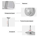 ВЕНТИЛЯТОР АКУМУЛЯТОРНИЙ E-DREAM USB, 7200 MAH, 20 CM, фото 4