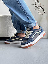 Кеди Vans Blue Grey Hylane Nineties Navy Ванс Хілан Нінет сині з сірим низькі унісекс замша демісезон, фото 2