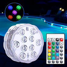 Rainbow Shower Підводна LED лампа для басейну з пультом керування, 12 кольорів (205)