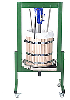 Прес для соку 50 літрів ручний гідравлічний з дубовим кошиком. Соковижималка для яблук, винограду, фруктів