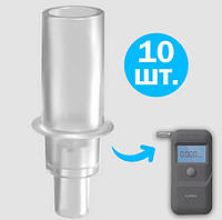 Мундштуки для алкотестера набір 10 штук змінні насадки для цифрового тестера алкоголю сумісні з Hydsto прозорі