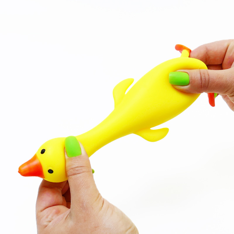 Антистрес Тянучка Squishy Duck Іграшка Сквіші Качечка колір Жовтий (01485)