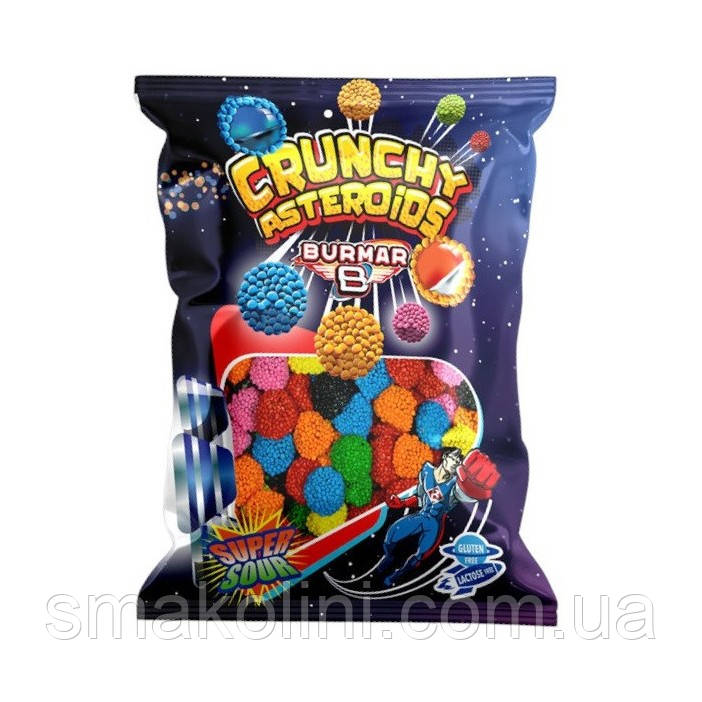 Ягідки Crunchy Asteroids асорті – желейні цукерки BURMAR 1 кг, фото 1