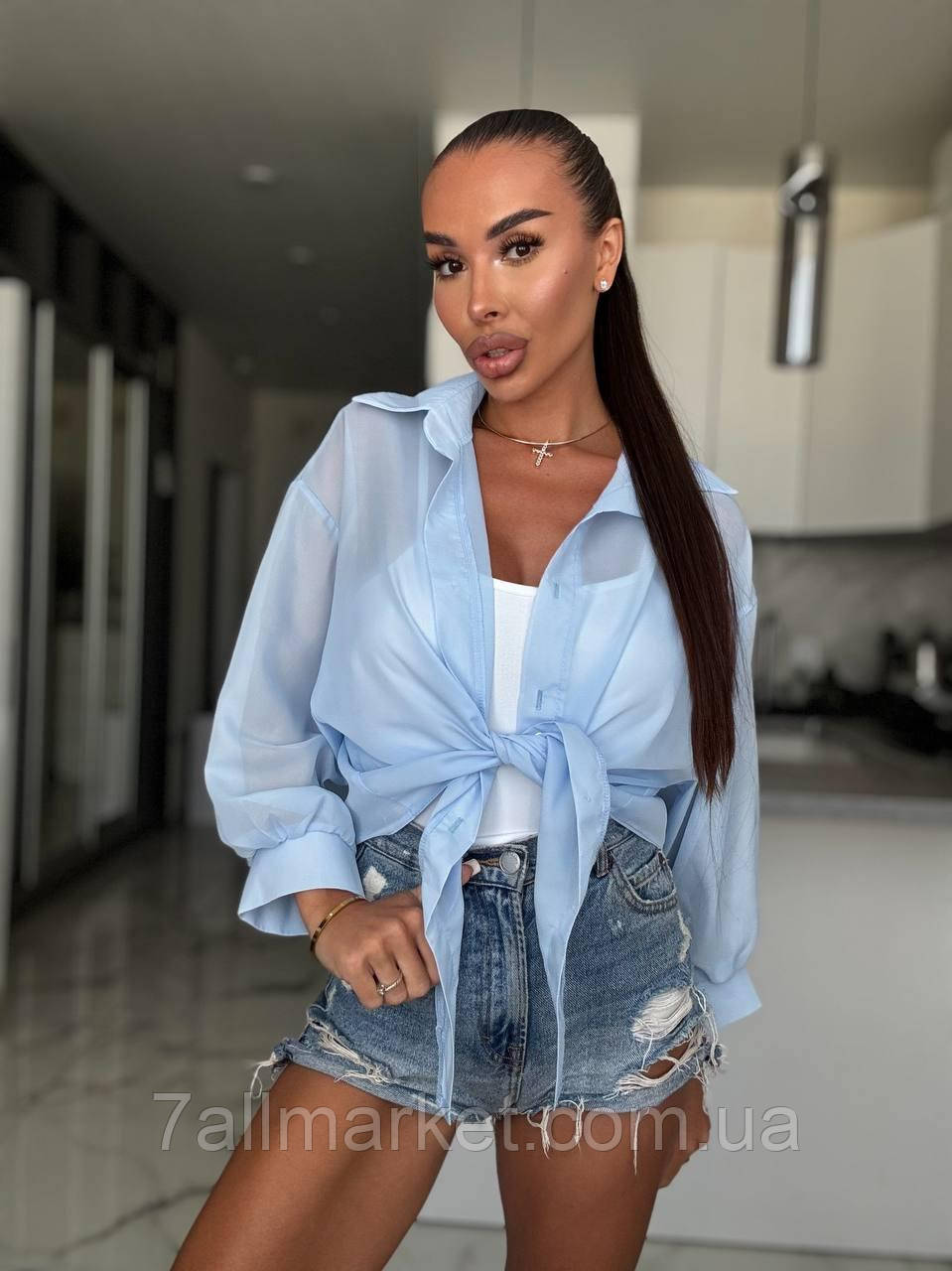 Сорочка жіноча в комплекті з майкою (42-52) (4кв) "IMPERIAL" недорого від прямого постачальника