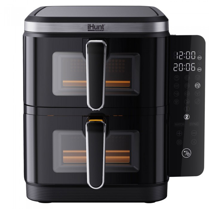 Фритюрниця з гарячим повітрям iHunt Bro Air Fryer 11L Dual Stack, фото 1