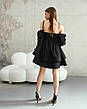 Молодіжна сукня-трансформер «Даша» чорного кольору з софтової тканини розміри від 40 по 50, фото 7