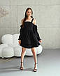 Молодіжна сукня-трансформер «Даша» чорного кольору з софтової тканини розміри від 40 по 50, фото 8