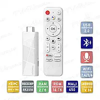 Смарт ТВ приставка стік H96 Max RK3518 2/16 Гб Android TV 14 Smart Box Stick