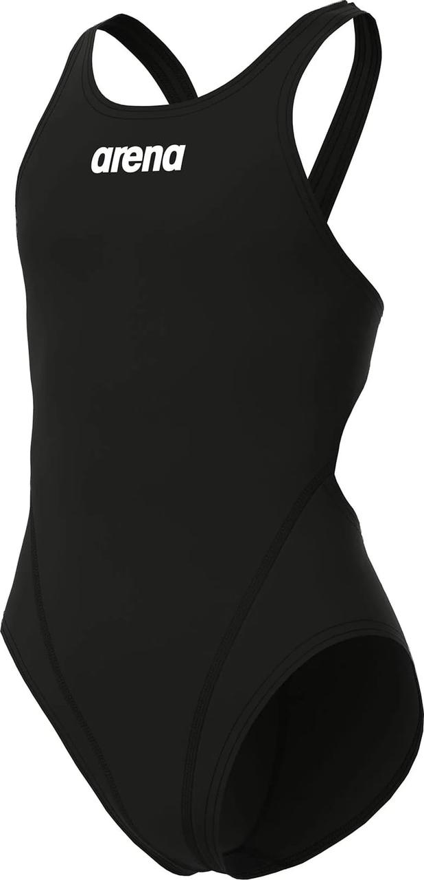 Купальник закритий для дівчат Arena TEAM SWIMSUIT SWIM TECH SOLID чорний Діт 128 см, фото 1