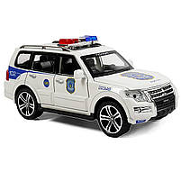 Машина металева поліція Mitsubishi Авто Експерт 1:32 світло звук 15*6*6,5см (51282), фото 4