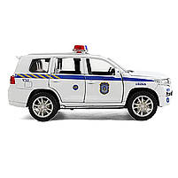 Машина металева поліція Авто Експерт Toyota Land Cruiser 200 1:32 світло звук інерція відч двері баг капот 15*6*6см (41153), фото 3