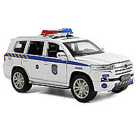 Машина металева поліція Авто Експерт Toyota Land Cruiser 200 1:32 світло звук інерція відч двері баг капот 15*6*6см (41153), фото 4
