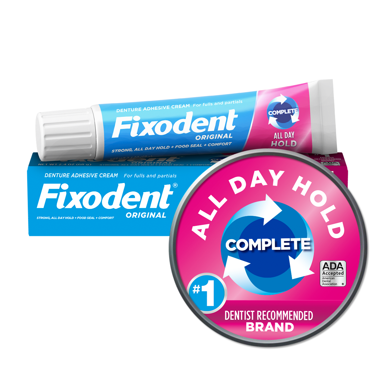 Крем для фіксації зубних протезів Fixodent Original 68 г, фото 1