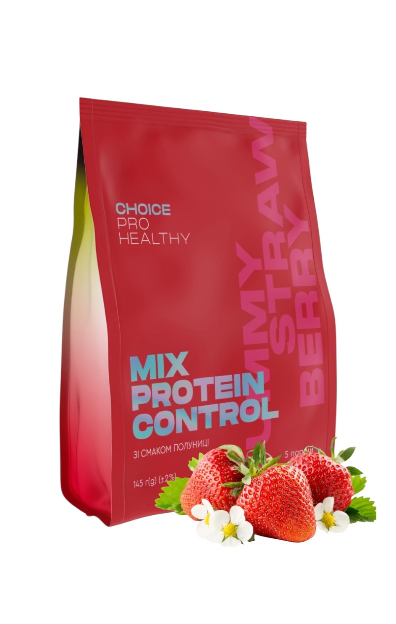 MIX PROTEIN CONTROL YUMMУ STRAWBERRY Протеїн контроль полуниця Чойс, фото 1