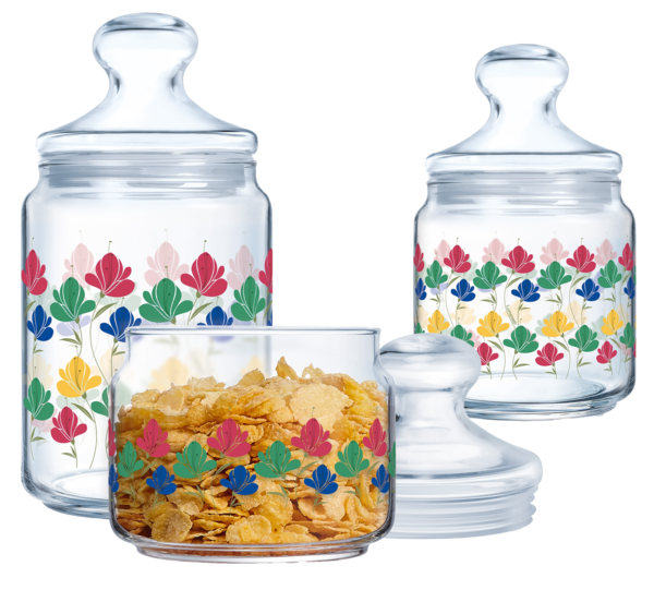 Набір банок LUMINARC CLUB FLUURY 3 шт.: 0.5, 0.75, 1 л (X1070), фото 1