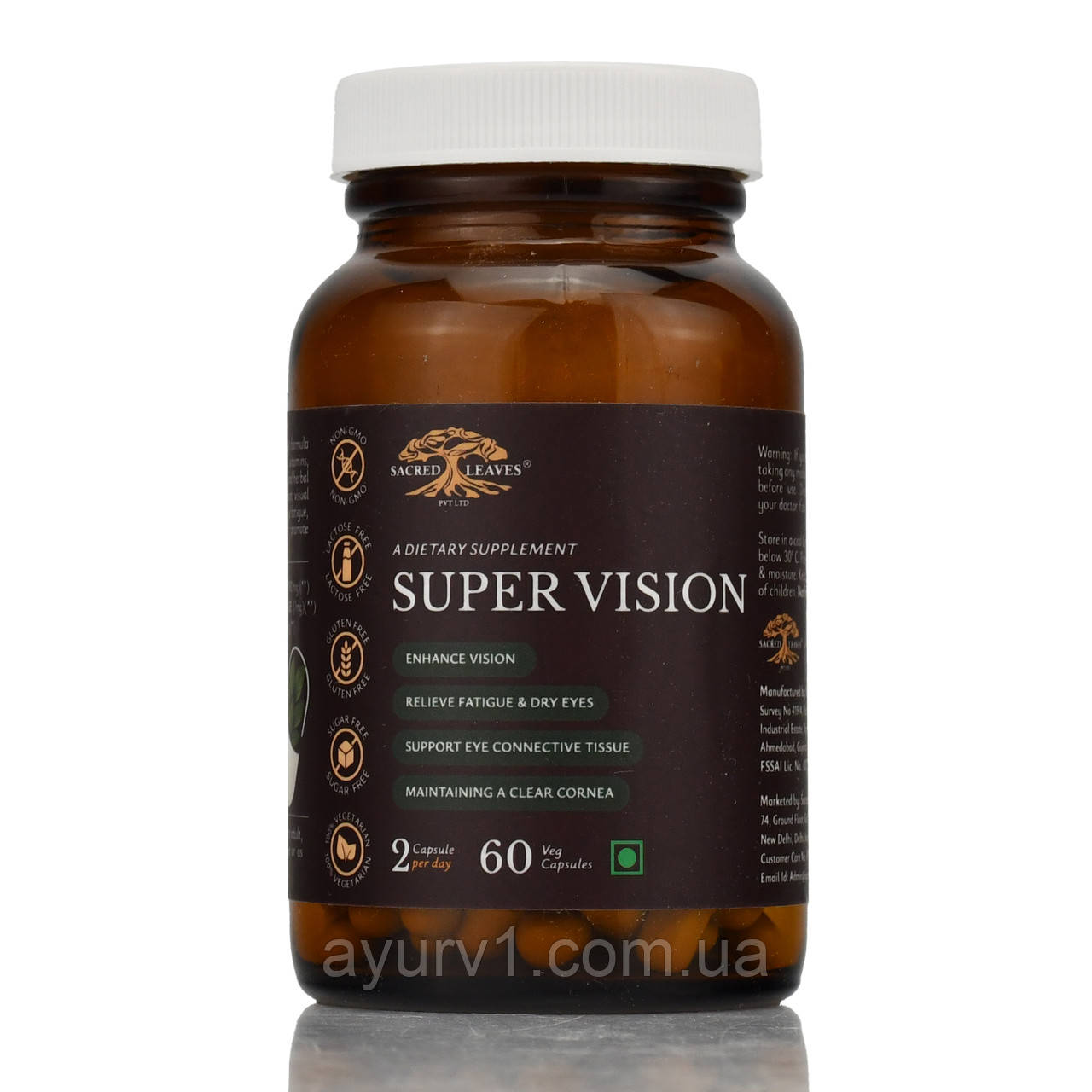 Мультивітамінний комплекс для очей, зору  Super Vision Sacred Leaves 60