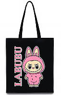 Екосумка з друком "Labubu" №1 (колір чорний) (27754)
