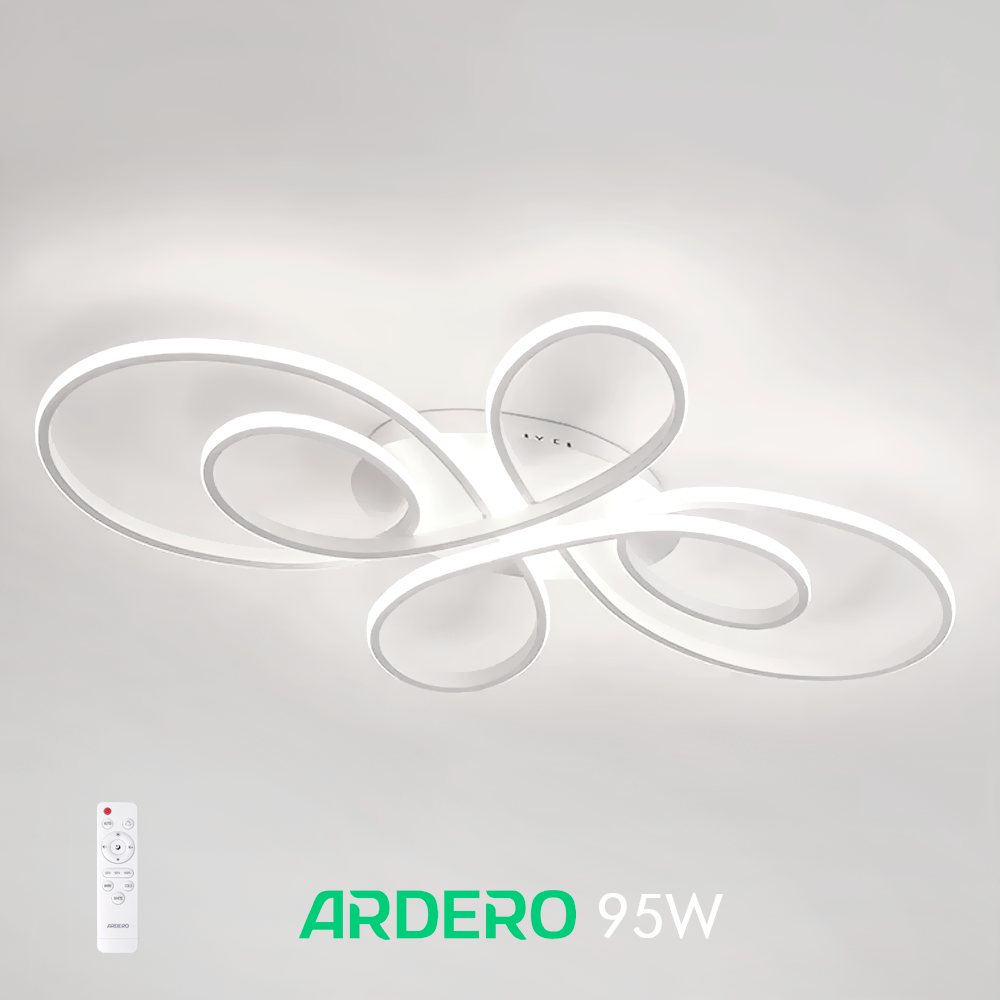 Люстра FABIO M 95W AL6540 ARD бiла Ardero 3000-6000K 8200Lm 800х500х100мм світлодіодна з пультом ДУ 220V IP20, фото 1