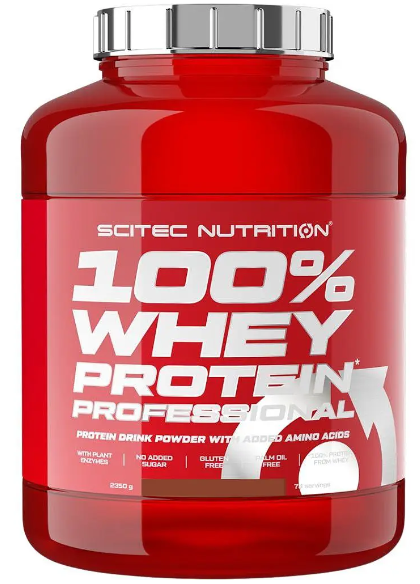 Сироватковий протеїн Scitec Nutrition 100% Whey Protein Professional 2,3 kg ківі банан, фото 1