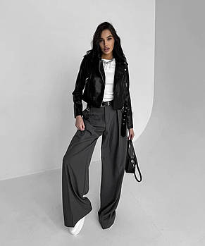 Брюки палацо жіночі на високій посадці у кольорах (Норма)