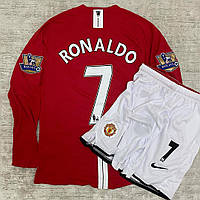 Форма чоловіча дитяча довгий рукав Роналдо 7 Манчестер Юнайтед МЮ Ronaldo Manchester 2007-2008 MU лонгслив