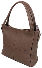 Жіноча шкіряна сумка на двох ручках Borsacomoda коричнева