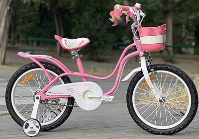 Дитячий велосипед 16" Royal Little Baby Swan Official UA рожевий на зріст 100-115 см
