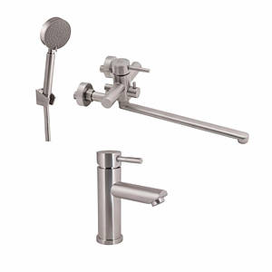 Акційний набір Lidz Aria: Змішувач 005 Nickel + Змішувач 001F Nickel