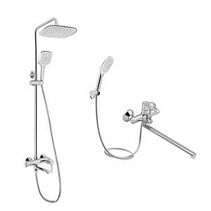 Акційний набір Qtap Grand: Змішувач QTGRACRM005 + Душова система QTGRACRM1004