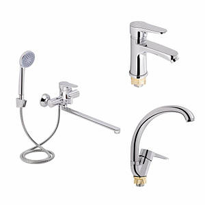 Акційний набір Lidz Nicole: Змішувач 005 Chrome + Змішувач 001F Chrome + Змішувач 008F Chrome