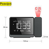 Настільний проекційний годинник Mids з термометром і Bluetooth., фото 7